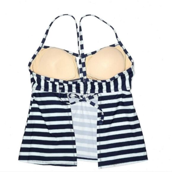 Women's Tunnel Back Tankini Top - Kona Sol Navy Blue - Picture 4 of 4